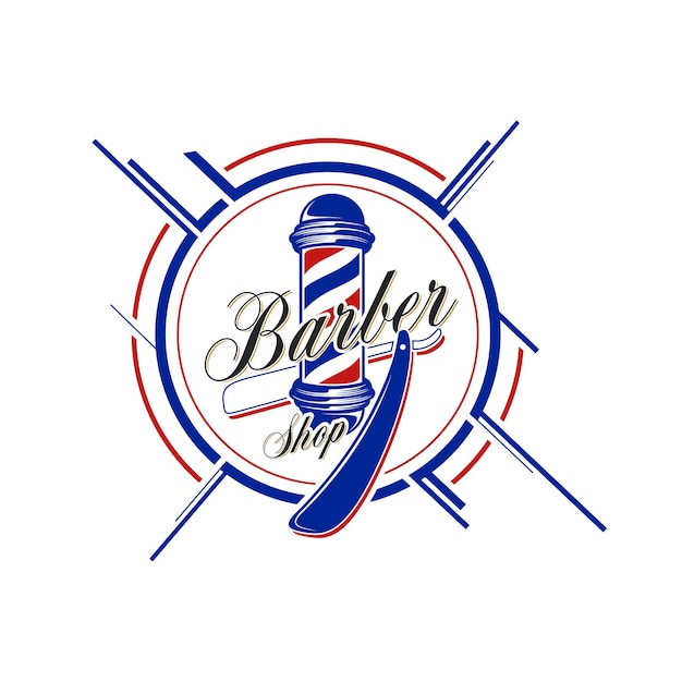 Vettore logo del barbiere illustrazione vettoriale