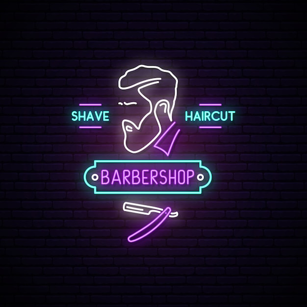 Barbershop neon sign.