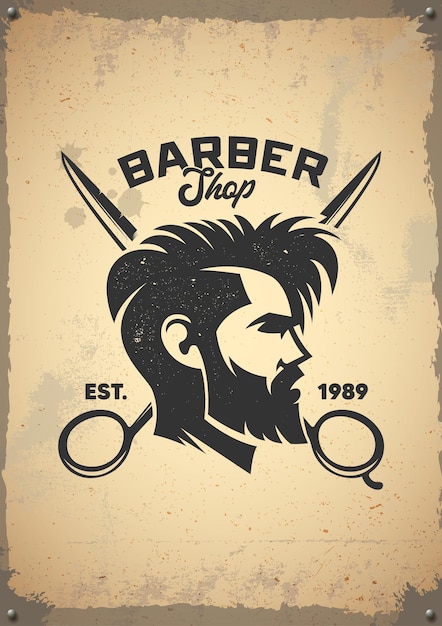 Barbershop retro poster