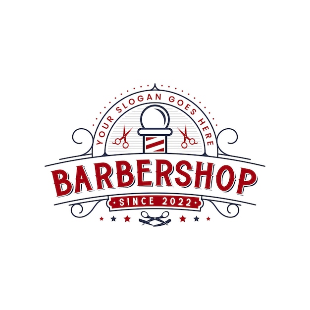 Barbershop Retro Vintage Logo