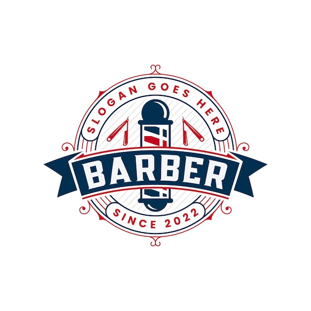 Barbershop Retro Vintage Logo