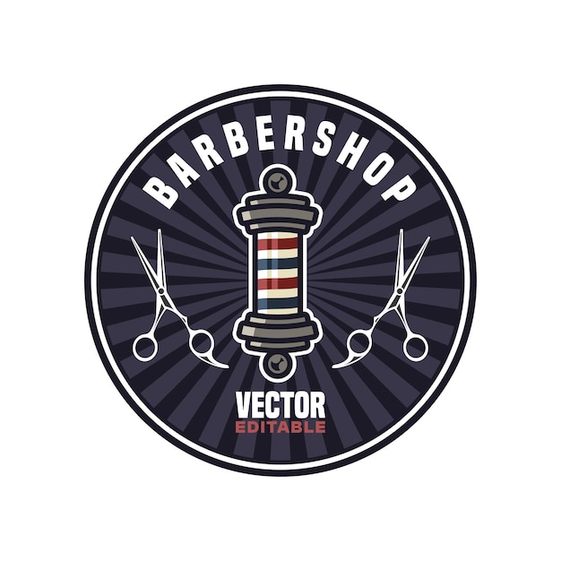 Barbershop Scissors Men Logo