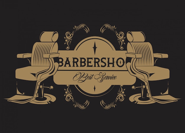 Barbershop vintage emblem