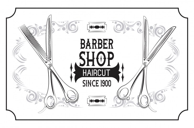 Vector barbershop vintage emblem 