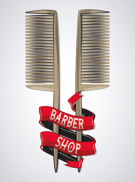 Barbershop vintage emblem