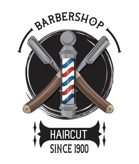 Vector barbershop vintage emblem