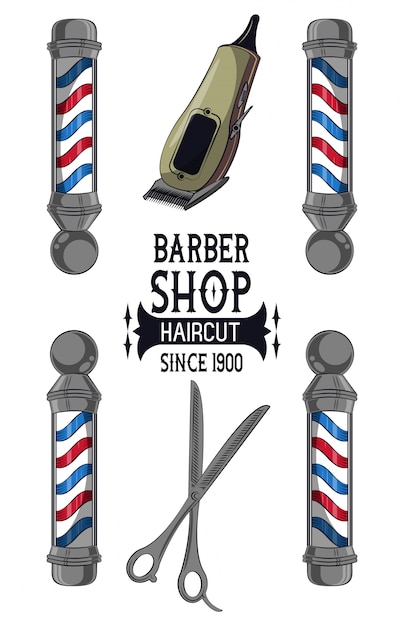 Vector barbershop vintage emblem