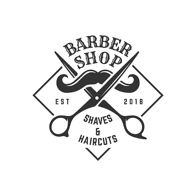 Barbershop vintage Logo sjabloon