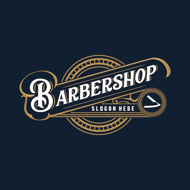 Vector barbershop vintage logo