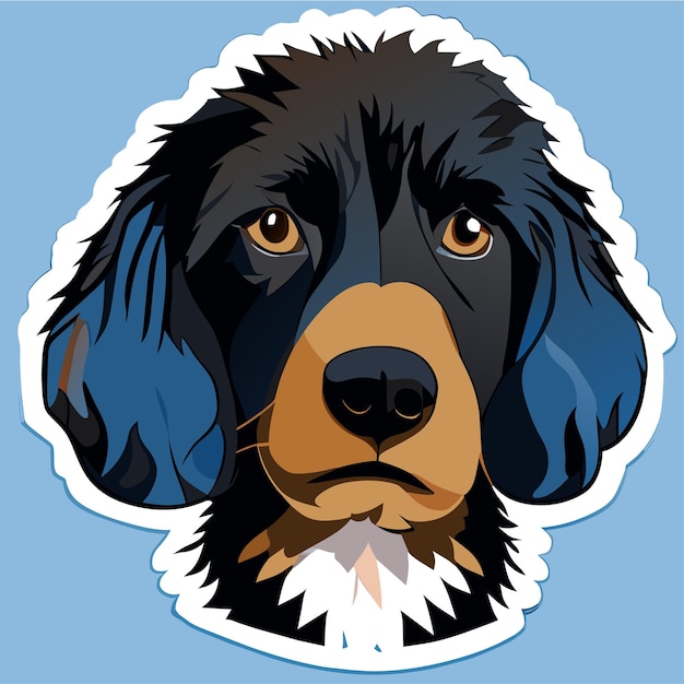 Barbet hand drawn cartoon sticker icon concept isolated illustration