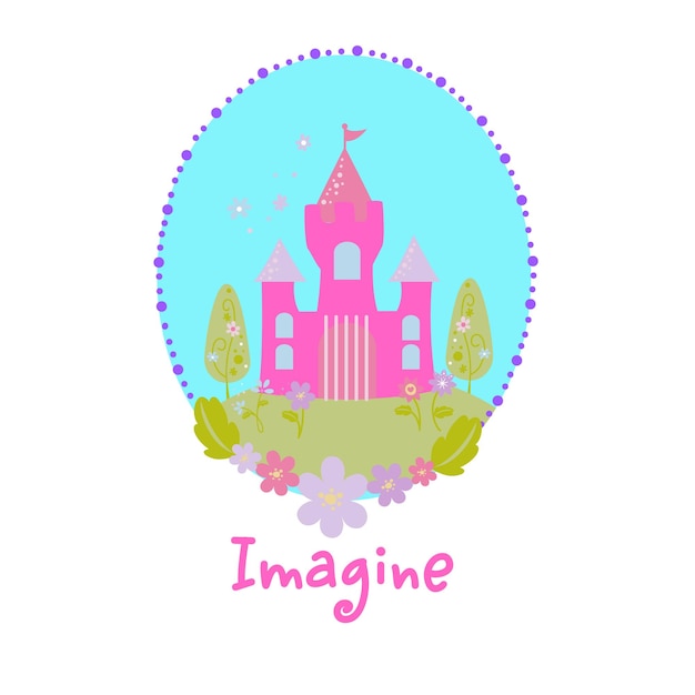 barbie castle vector