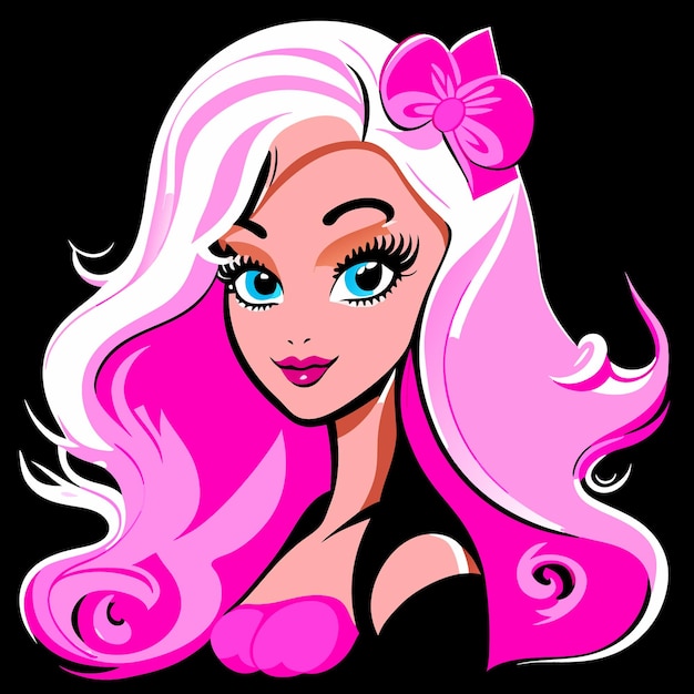 Vector barbie vector illustration