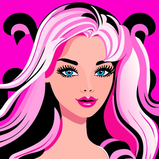 Vector barbie-vectorillustratie