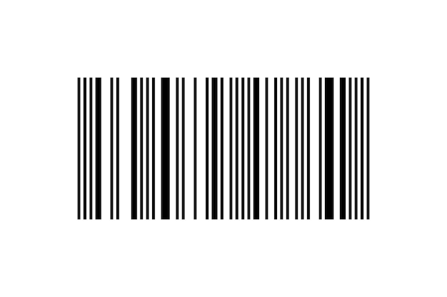 Barcode icon in black on isolated white background. EPS 10 vector.