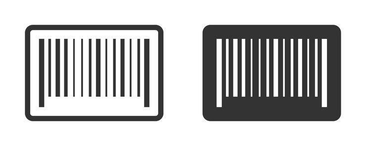Vector barcode icon isolated on a white background vector illustration