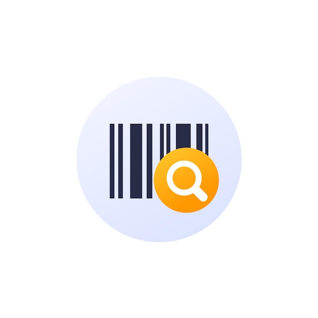 Barcode identificeren of zoeken pictogram vector