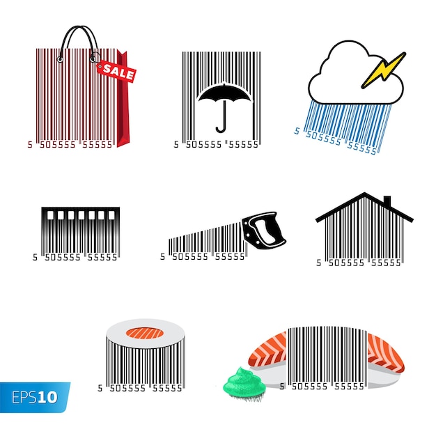 Barcode instellen vectorillustratie