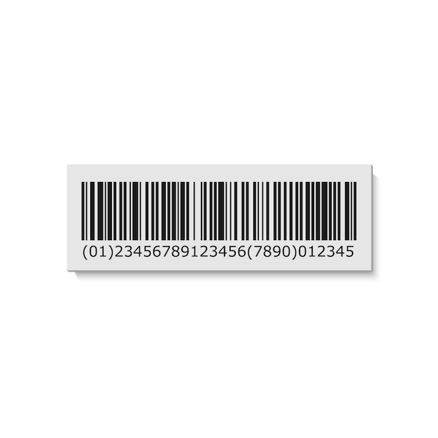 Etichetta adesiva con codice a barre illustrazione vettoriale