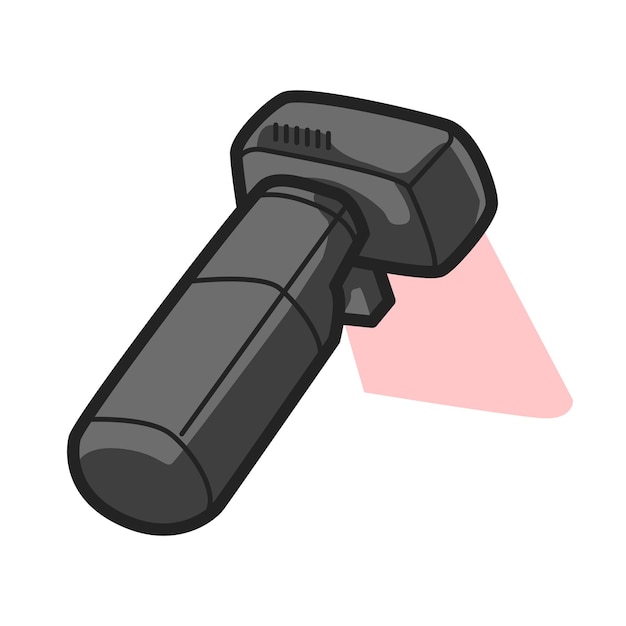 Vector barcode scanner tool clipart