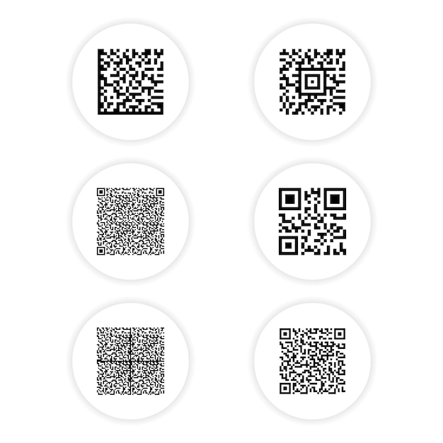 Barcode sticker set vector