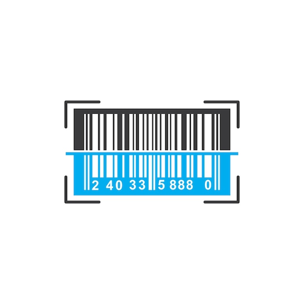 Barcode vector icon illustration design template