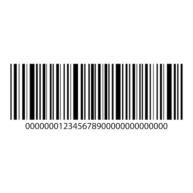 Vector barcode vector icon isolated on white