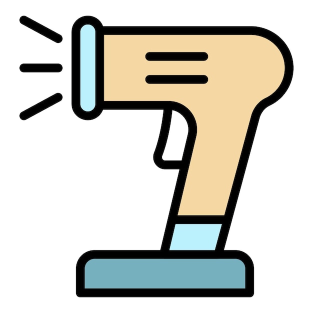 Barcodescanner pictogram Overzicht barcodescanner vector pictogram kleur plat geïsoleerd