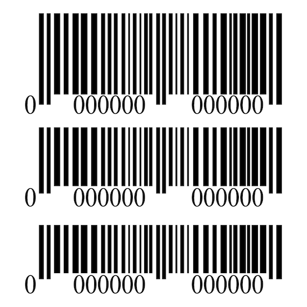Barcodeset geïsoleerd op witte vectorillustratie als achtergrond