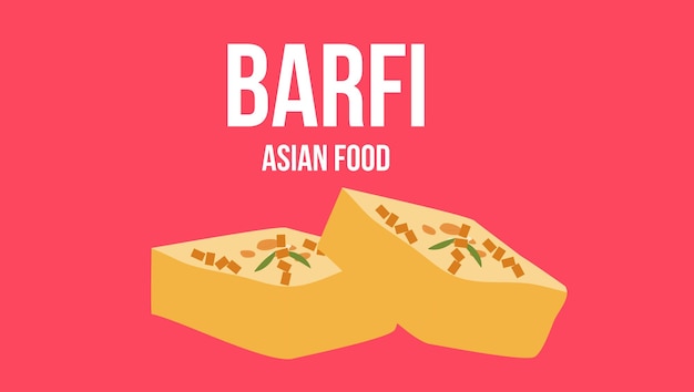 Vector barfi asian food vector