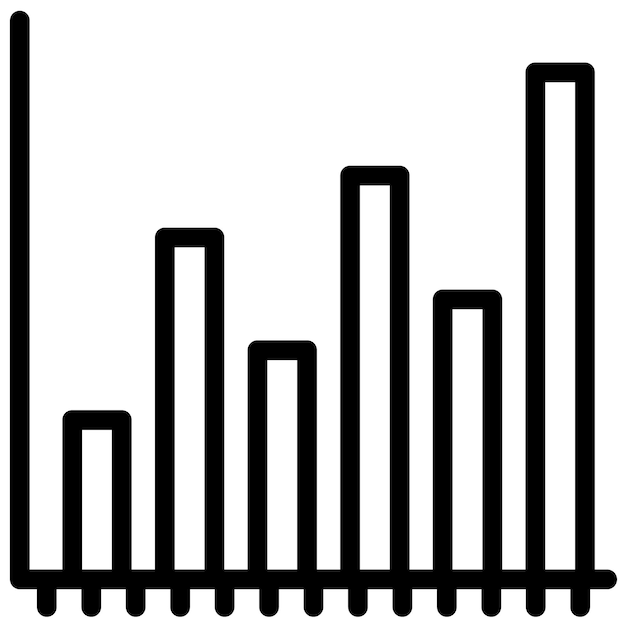 Bargraph vector icoontje illustratie van Business en Finance icoonset