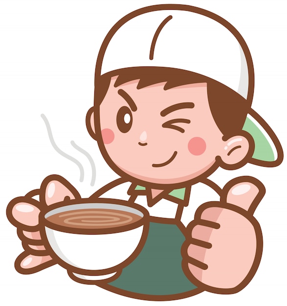 Barista Cartoon Character