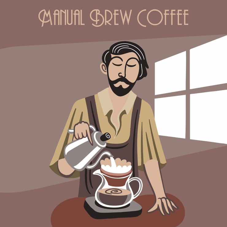 Vector barista guy