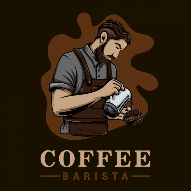 Vector barista koffiemixer logo sjabloon