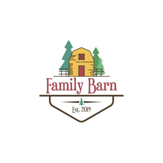 Vector barn logo concept