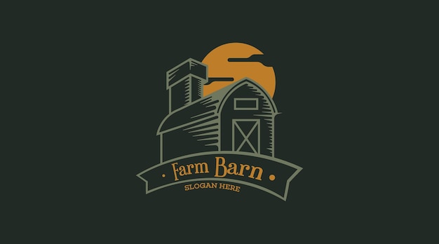 Barn logo design concept vector barn logo template vector