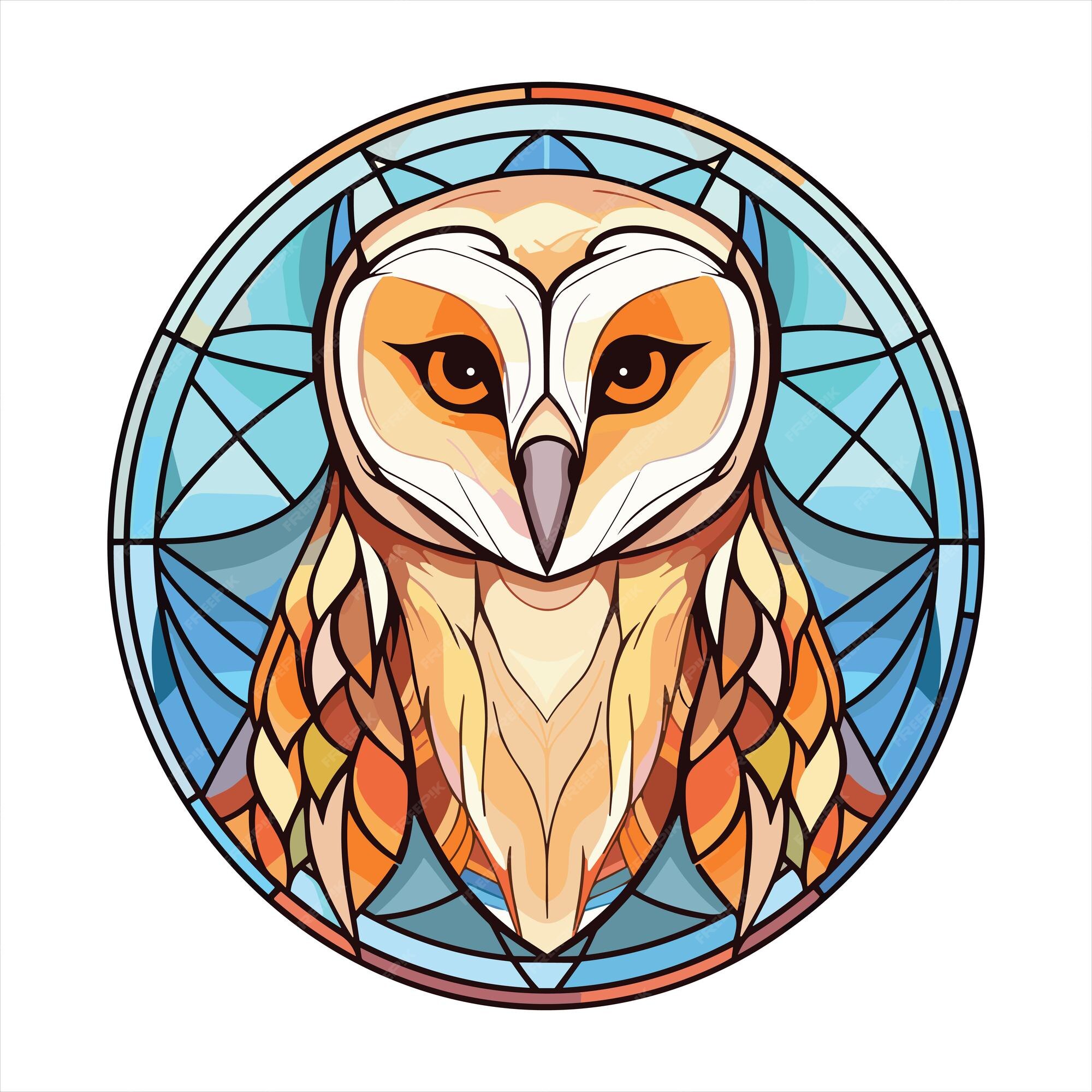 Owl Stained Glass Pattern