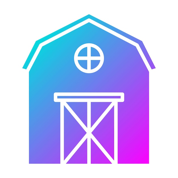 Vector barn vector icon can be used for village iconset