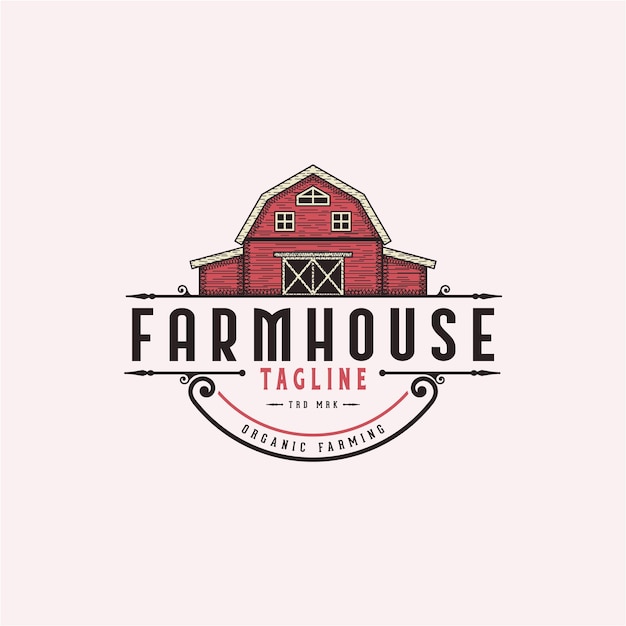 Barn Vintage Logo Design Inspiratie voor landbouwbedrijf