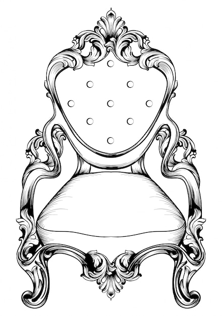 Barokke stoel met luxe ornamenten