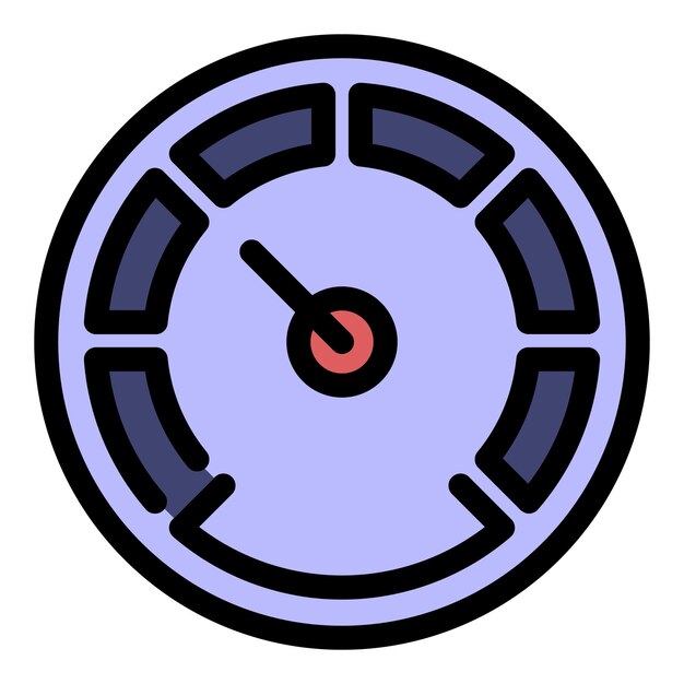 Barometer weergave icoon Outline barometer weergave vector icoon kleur vlak geïsoleerd
