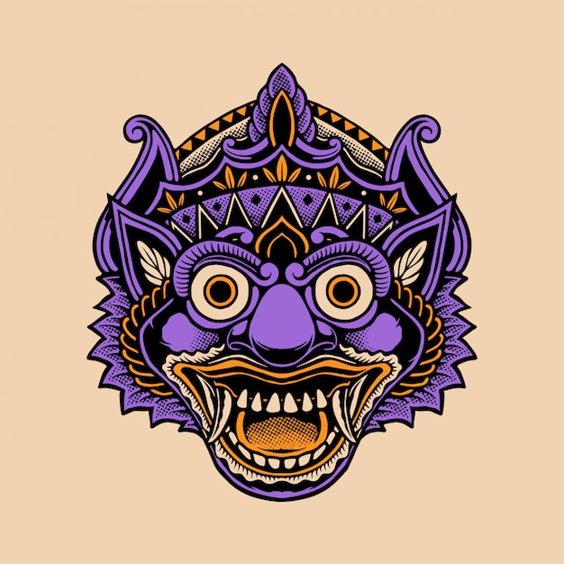 Barong bali illustration