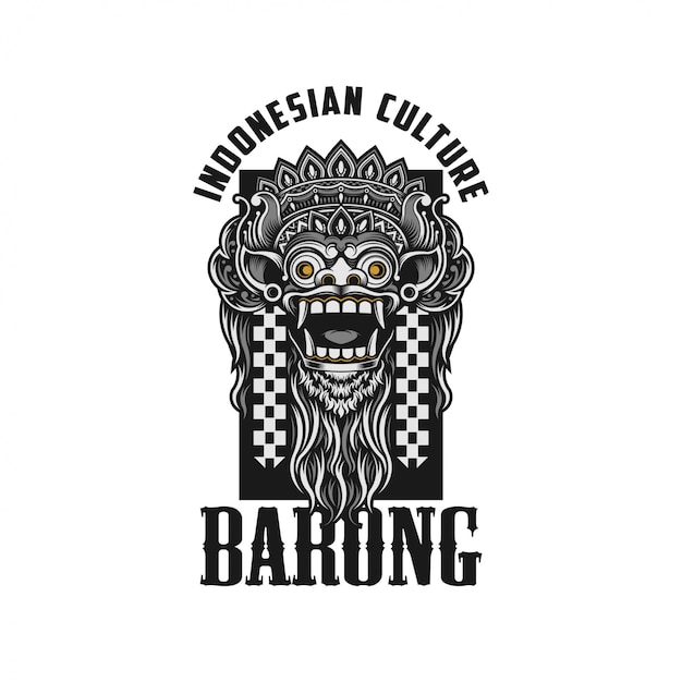 Barong bali illustration