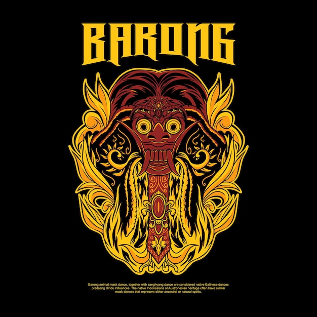Barong Balinese cultuur vectorillustratie