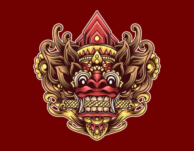 벡터 barong 일러스트레이션 디자인