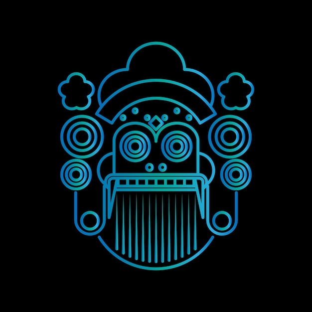 Barong Line Art Logo