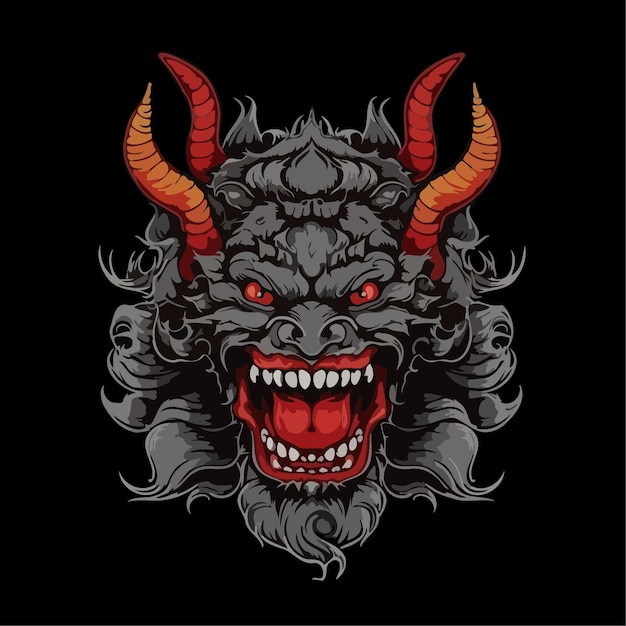 Barong 벡터 일러스트 인도네시아어 barong 심플한 디자인