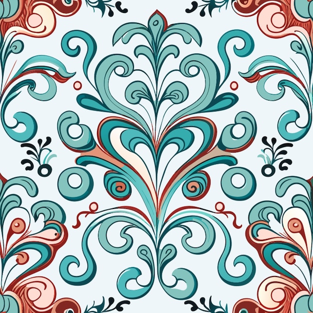 Vector baroque body ethnic handmade pattern detail illustration vector illustration cartoon