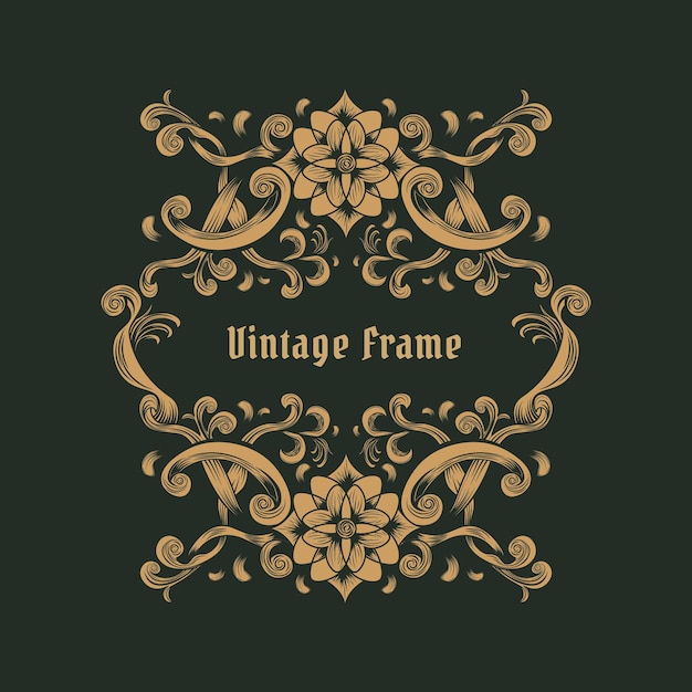 Ornamento barocco vintage frame illustration