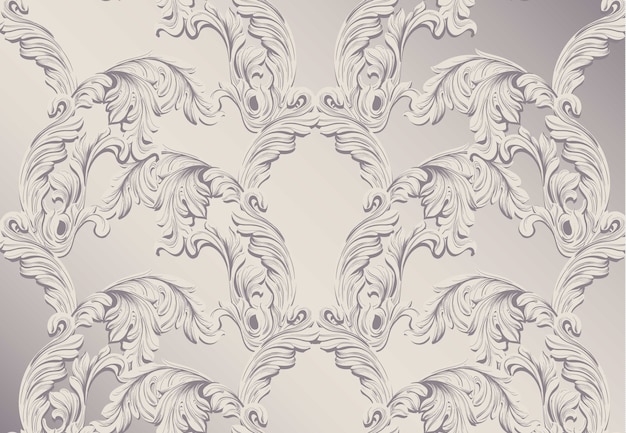 Baroque pattern for invitation, wedding, greeting cards. illustration handmade ornament decors