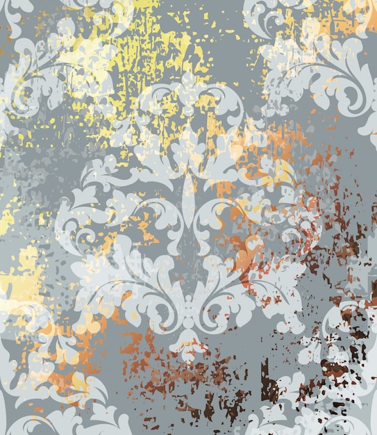 Baroque pattern ornamented background